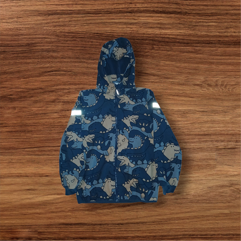 Boo! H&M Size 8-10 Kids Dinosaur Print Rain Jacket