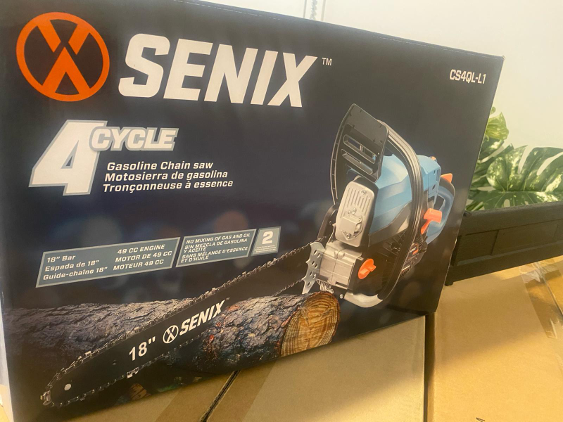 SENIX 4-Cycle Gasoline Chainsaw - 18" Bar
