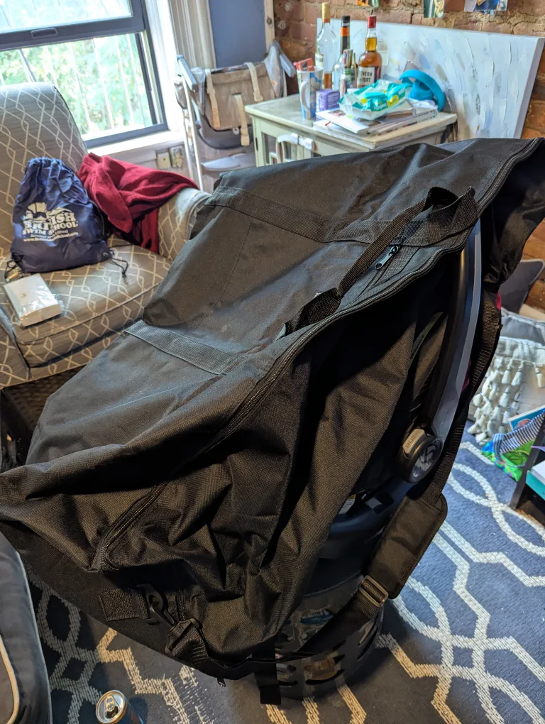 Kiddopotamus Car Seat Travel Bag - Black thumbnail