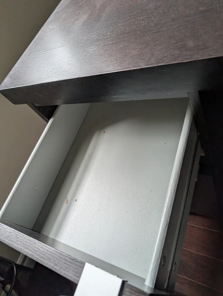 Malm Desk with Drawers - Black-Brown image indicator(5)