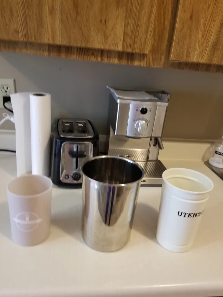 Utensil Holders - Stainless Steel & Plastic🧡