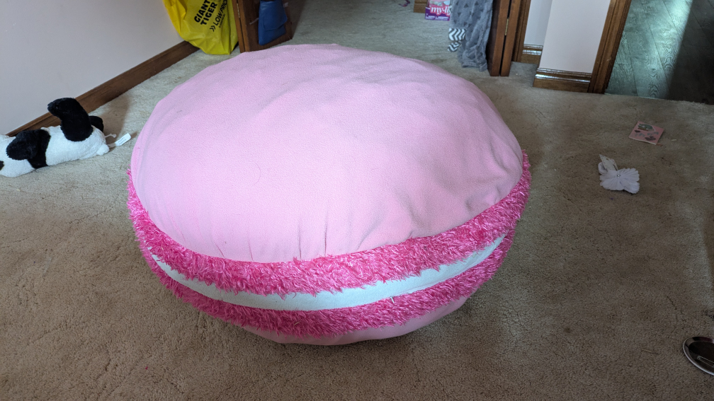 Pink Macaron Plush Floor Cushion 🧡