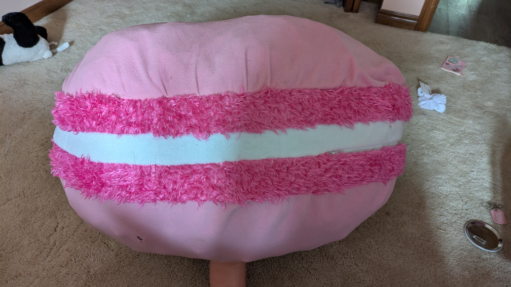 Pink Macaron Plush Floor Cushion 🧡 - photo 2
