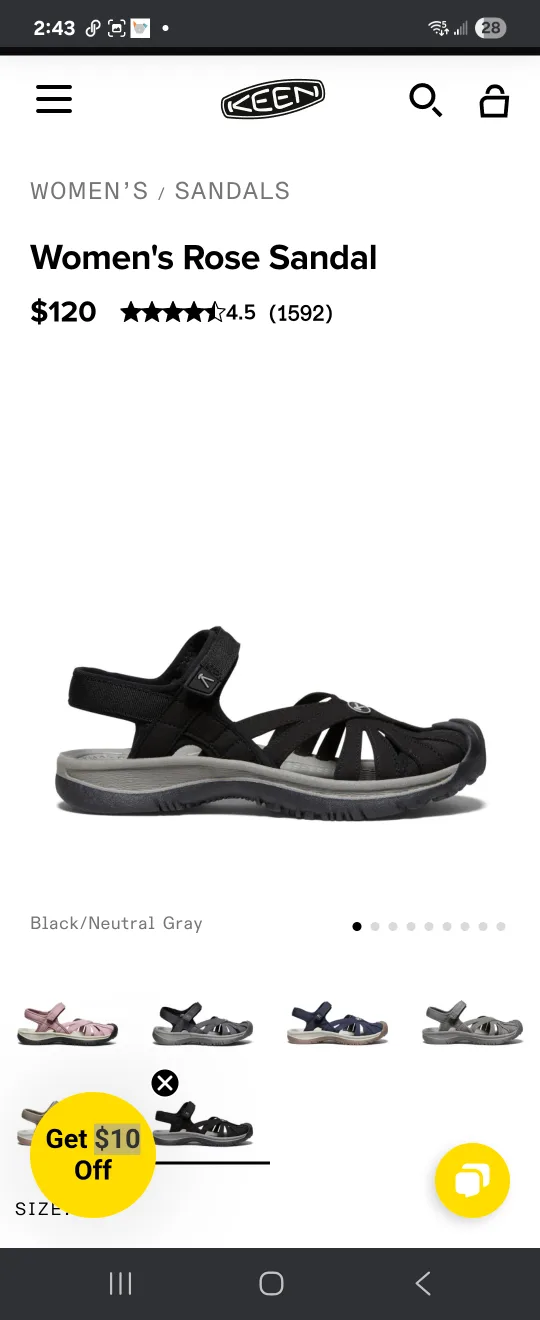 KEEN Women's Rose Sandals, Size 9 image indicator(6)