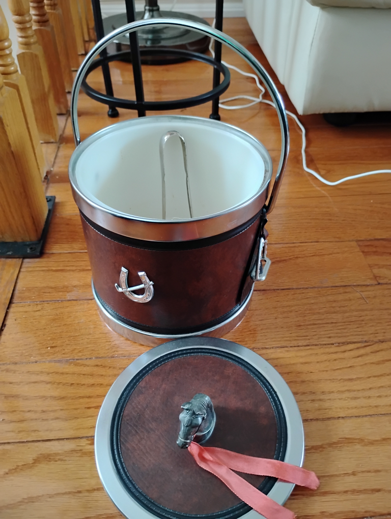 Vintage Horse Head Ice Bucket with Tongs - photo 3