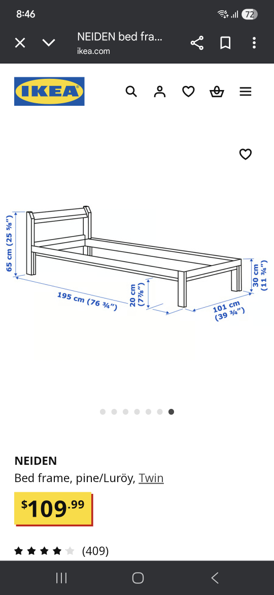 IKEA Neiden Twin Bed Frame - photo 3