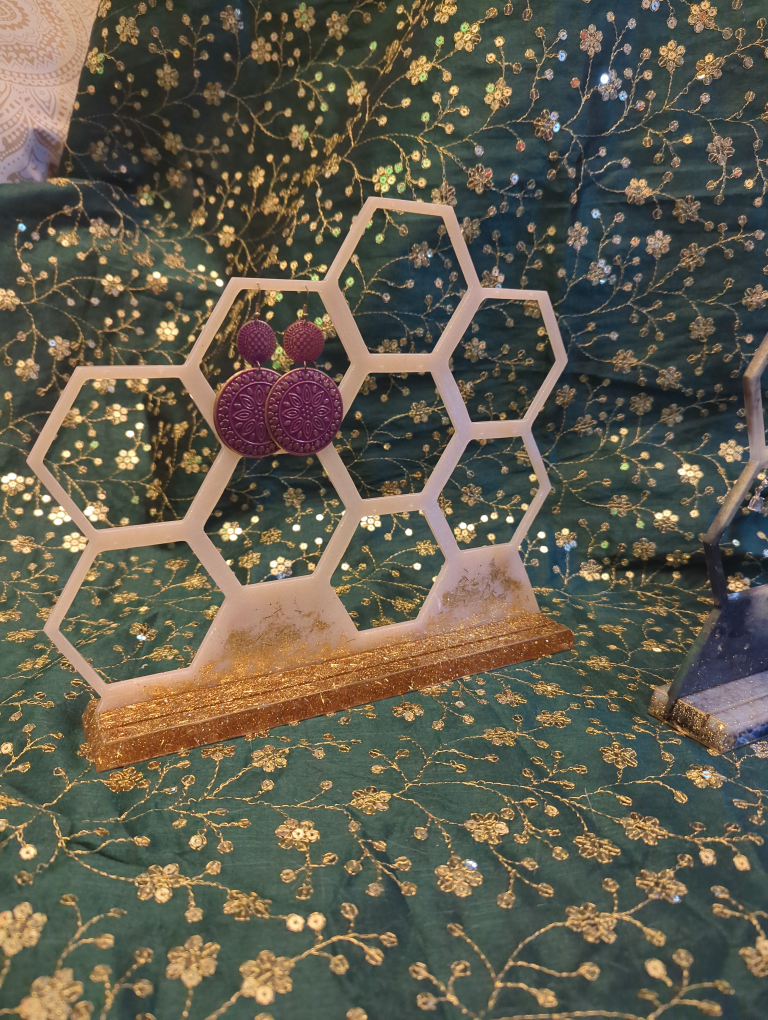 Handmade Hexagon Earring Display Stands