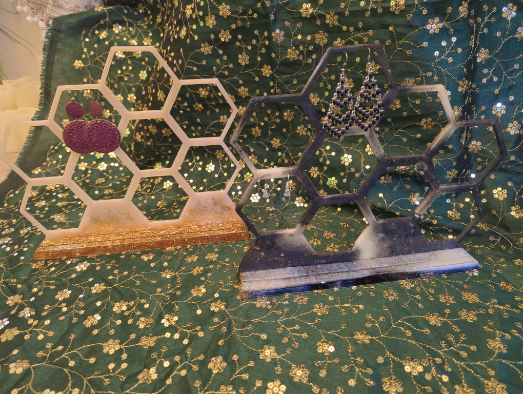 Handmade Hexagon Earring Display Stands - photo 3