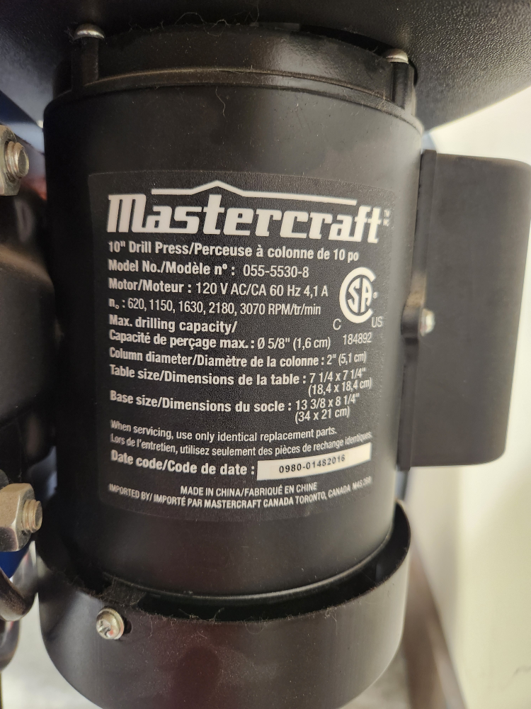 Mastercraft 10" Drill Press - photo 3