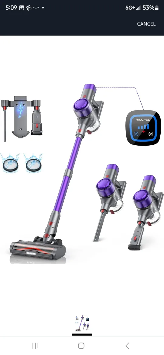 Viafly Cordless Vacuum - Strong Suction thumbnail