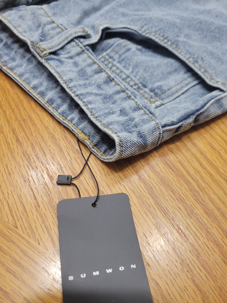Sumwon Denim Shorts - Light Blue - photo 3