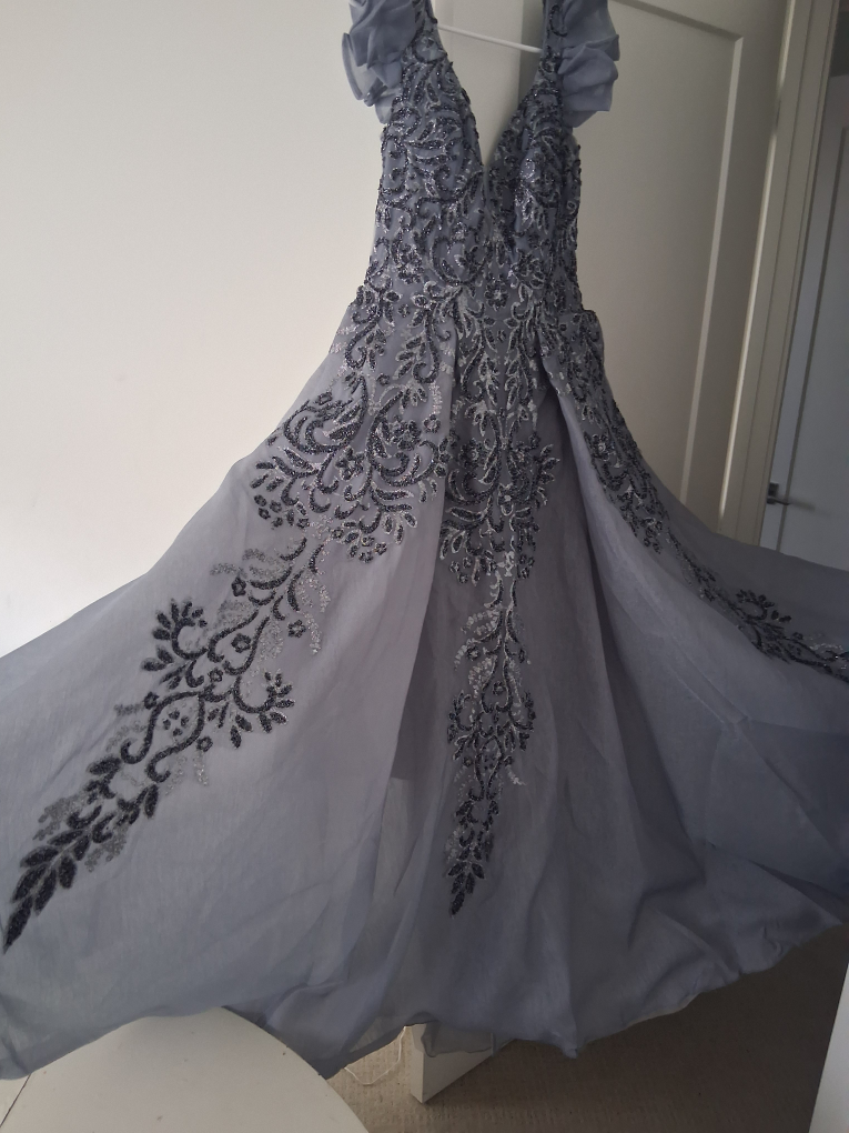 Grey Embellished Formal Gown - photo 3