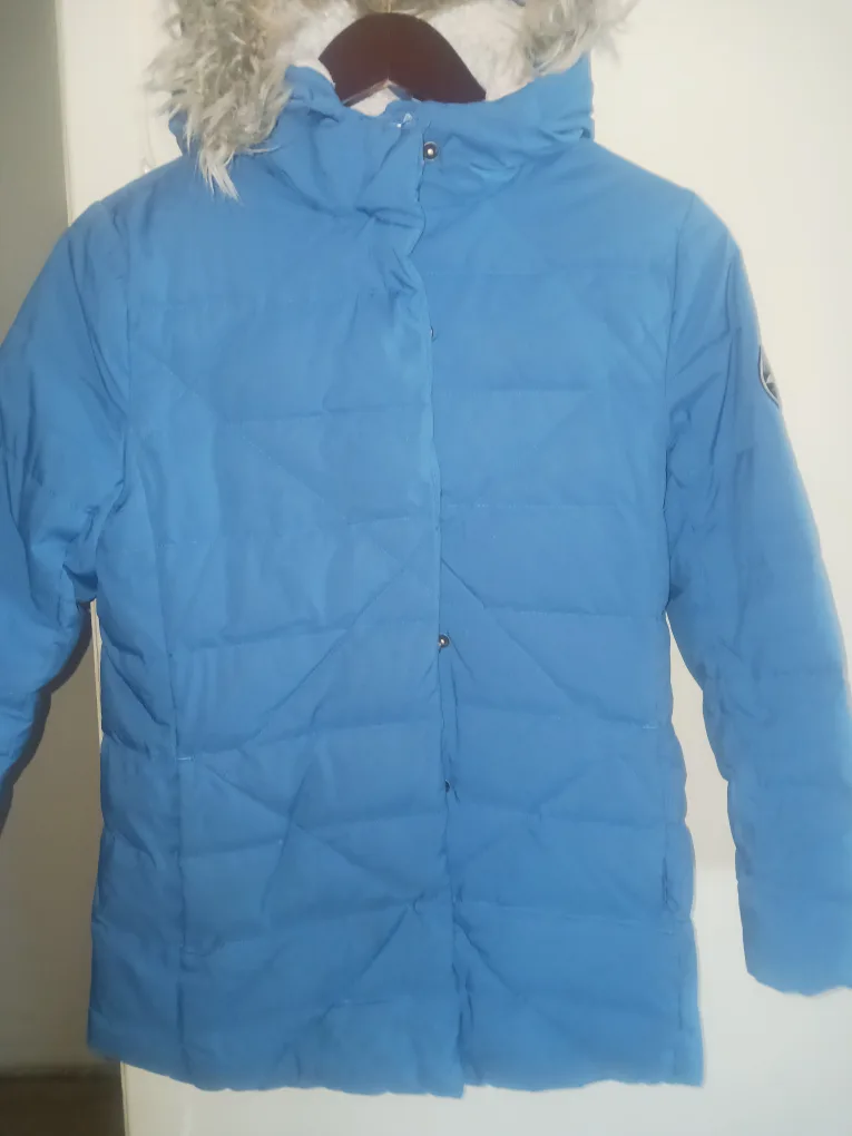 🧡 bingo Eddie Bauer Blue Puffer Jacket kids 10/12 thumbnail