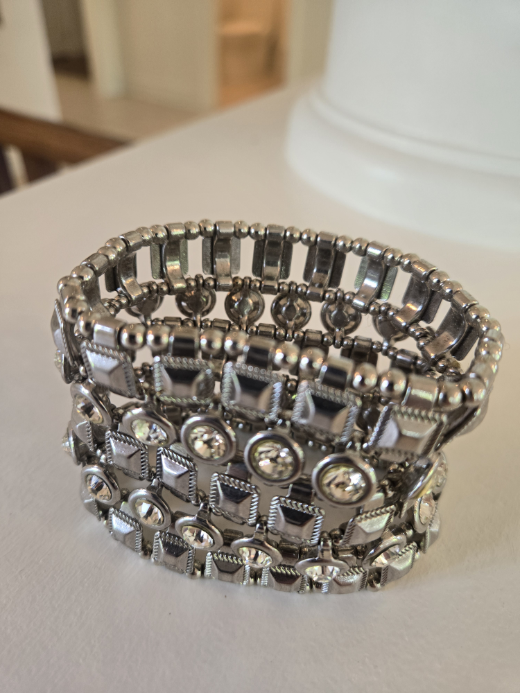 Rhinestone Bracelet Silver - photo 3