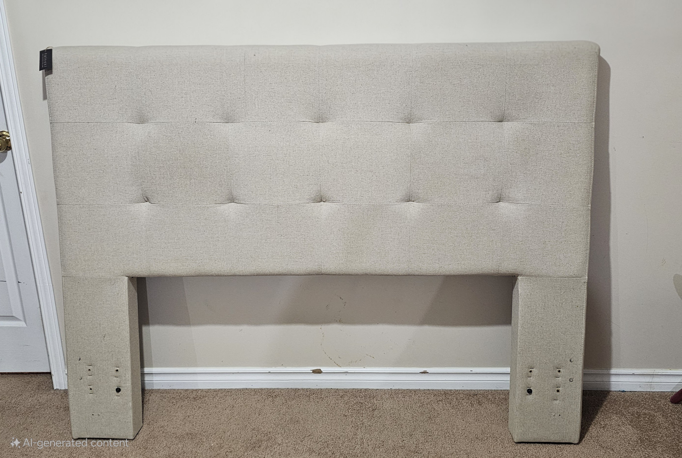 Headboard - Neutral Fabric, Queen Size, Never Used