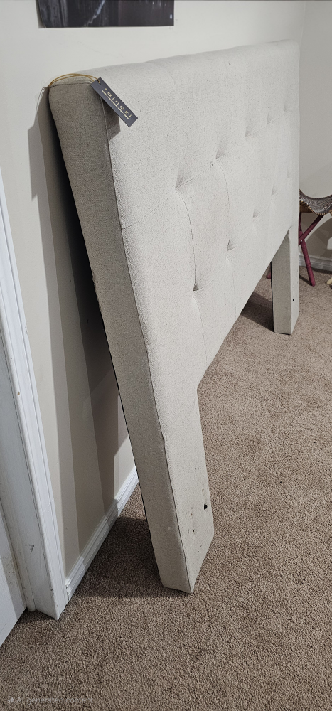 Headboard - Neutral Fabric, Queen Size, Never Used - photo 2