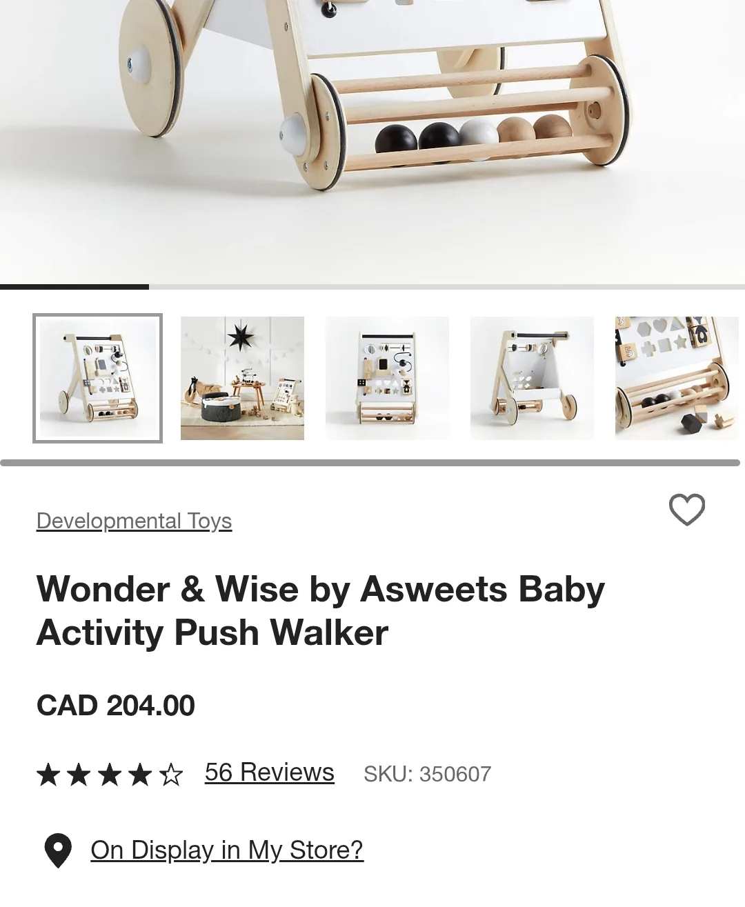 Wonder & Wise Baby Activity Push Walker thumbnail
