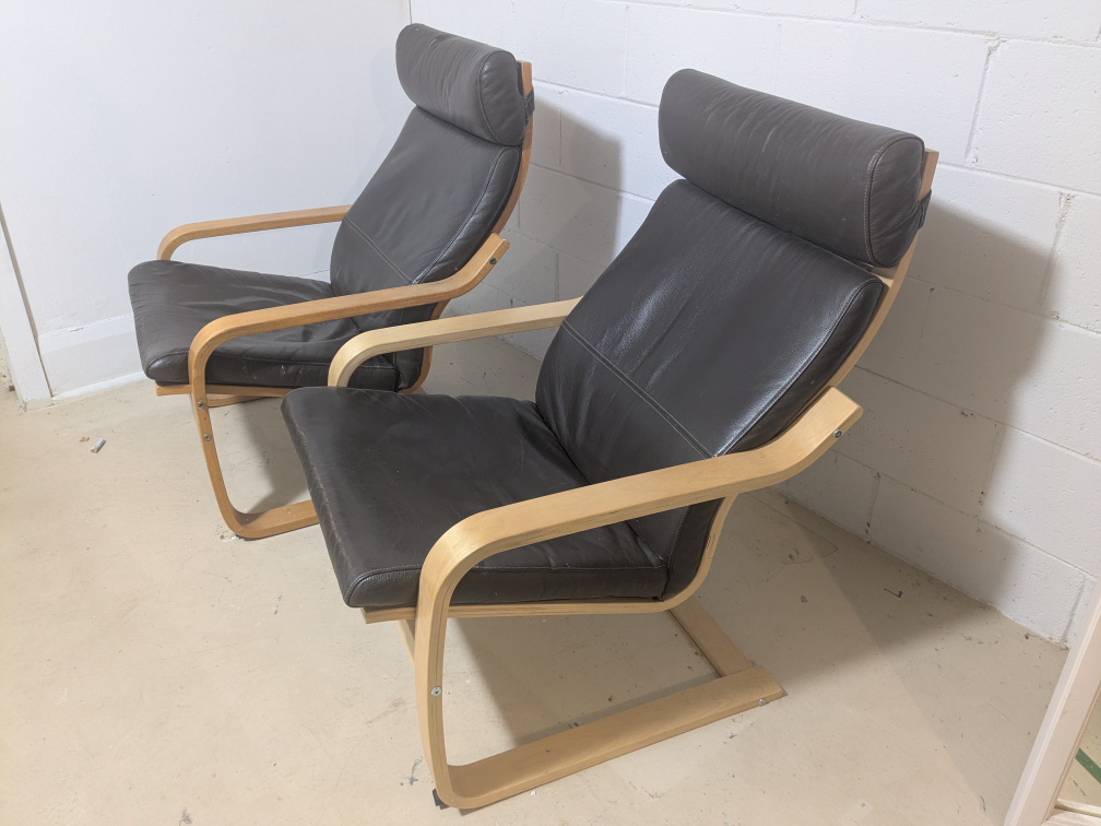 IKEA Poang Chairs (Pair)
