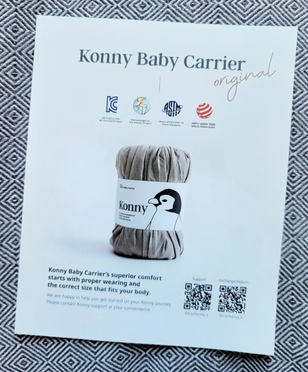Konny Baby Carrier - Grey, Size M image indicator(8)