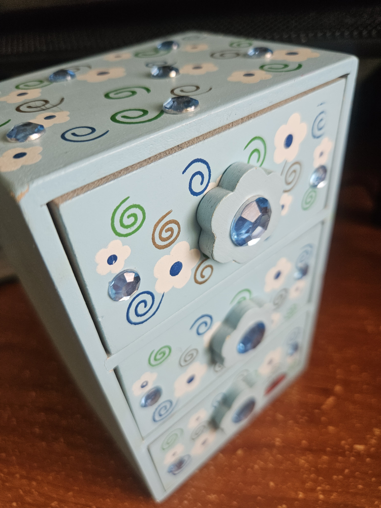 Cute Blue Wooden Mini Drawer Set - photo 3