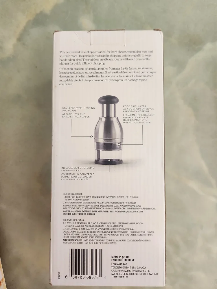 President's Choice Stainless Steel Food Chopper - New image indicator(4)