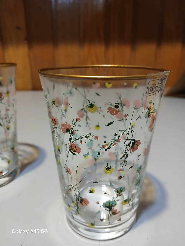 Floral Tumbler Glasses (Set of 6) image indicator(4)