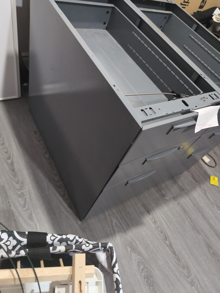 Pair of Grey Steel Filing Cabinets - photo 2