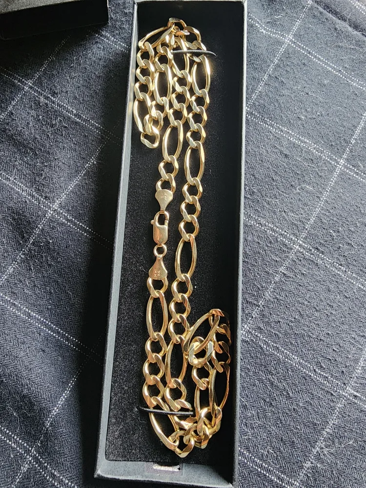 Italian Gold Figaro Chain thumbnail
