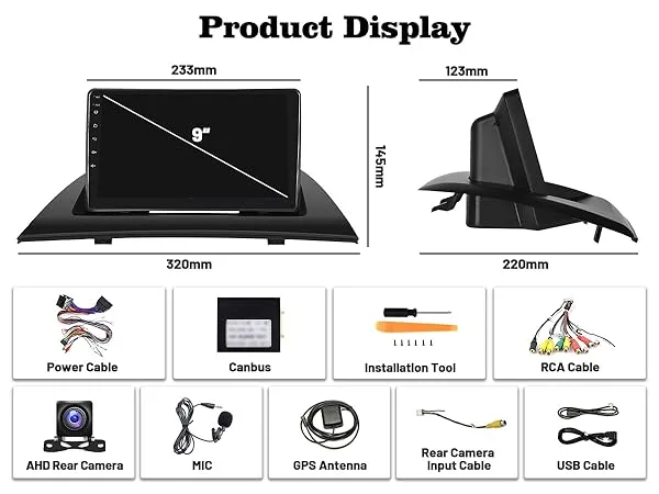 NEW! 9 Inch Android touchscreen for BMW X3 2006-2010 image indicator(6)