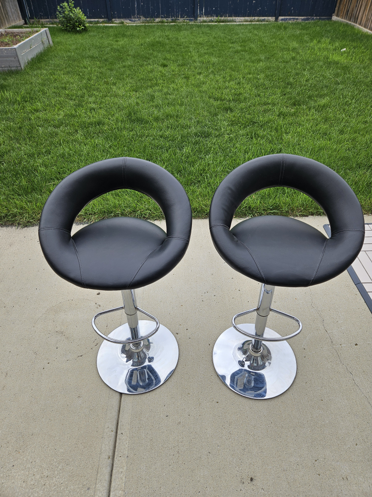 Pair of Black Bar Stools