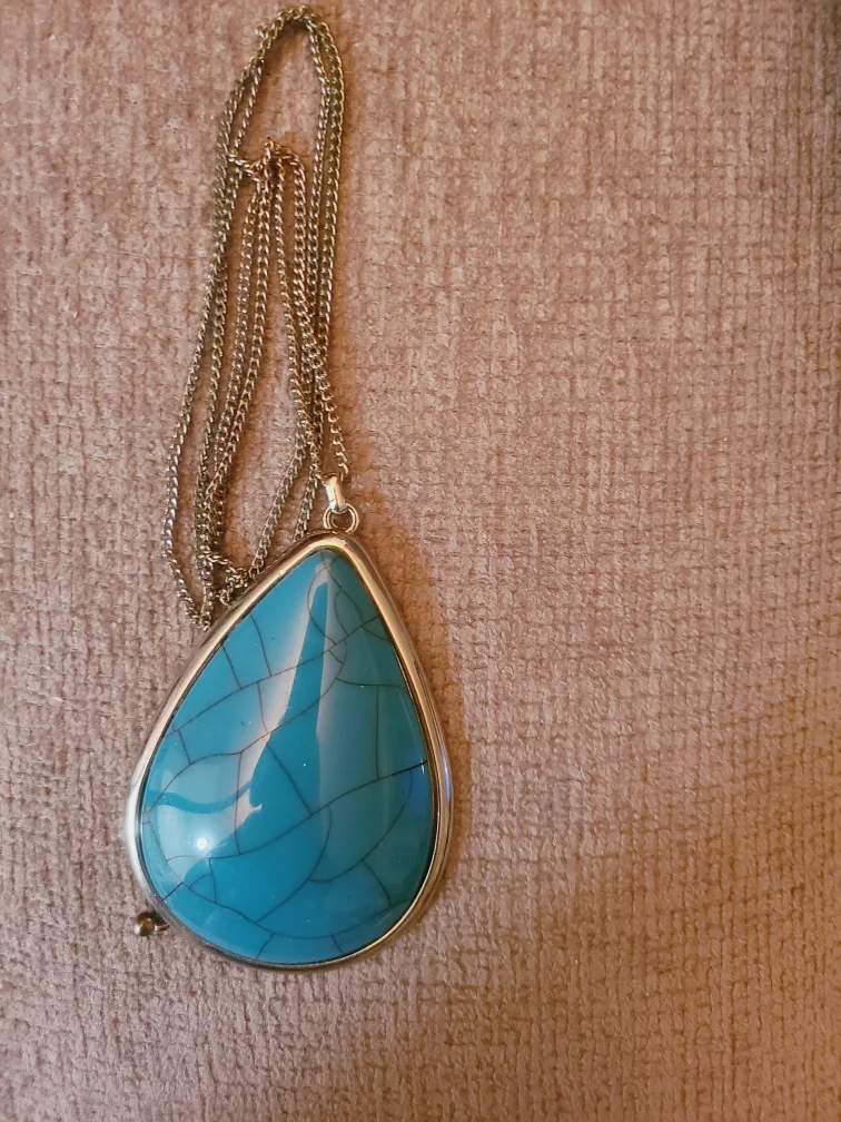 Teardrop blue Necklace thumbnail