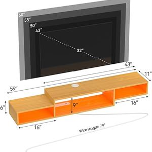 Floating TV Stand Wall Mounted Media Console - photo 2