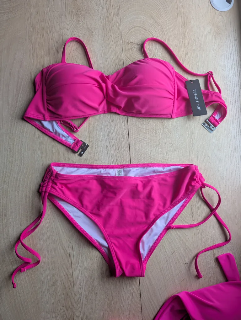 Tempt Me Pink Bikini Set, Size S thumbnail