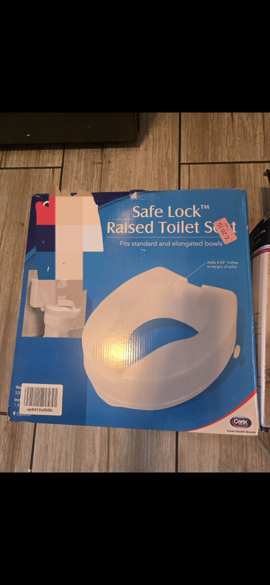 Carex Safe Lock Raised Toilet Seat