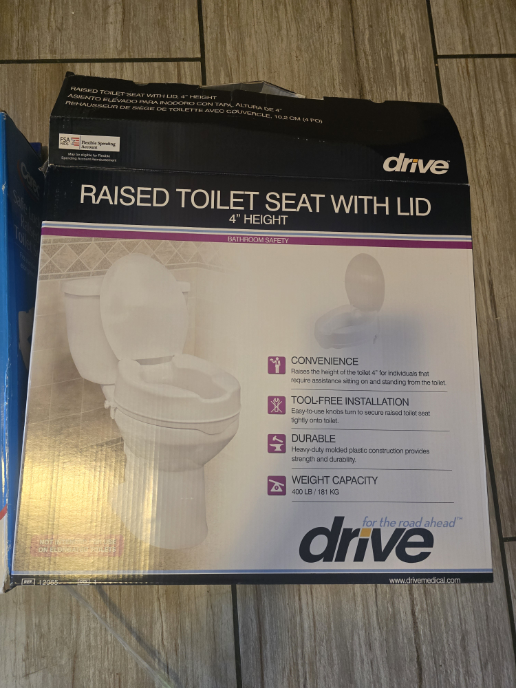 Carex Safe Lock Raised Toilet Seat - photo 2