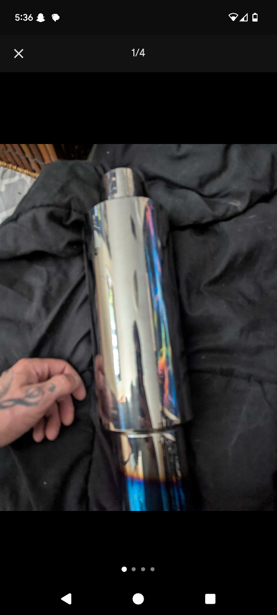 Car Muffler Exhaust Tip - Blue/Silver - photo 4
