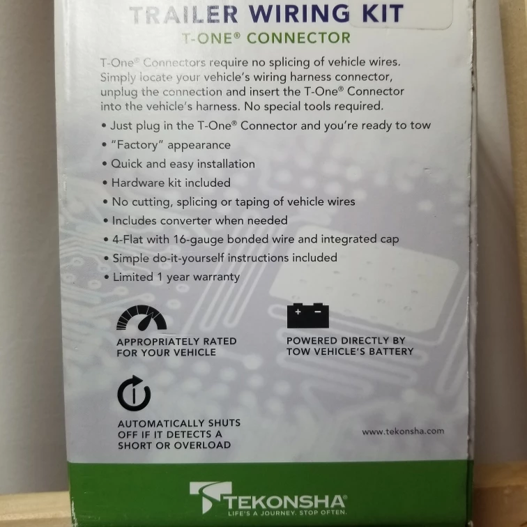 Tekonsha 118592 T-One Trailer Wiring Kit for Lexus ES 350/300h - photo 3