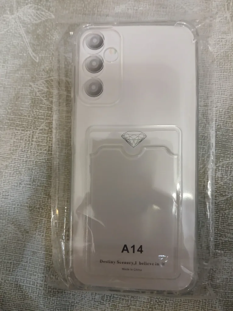 Clear case cover for Samsung A14 - with card slot - BNNU thumbnail