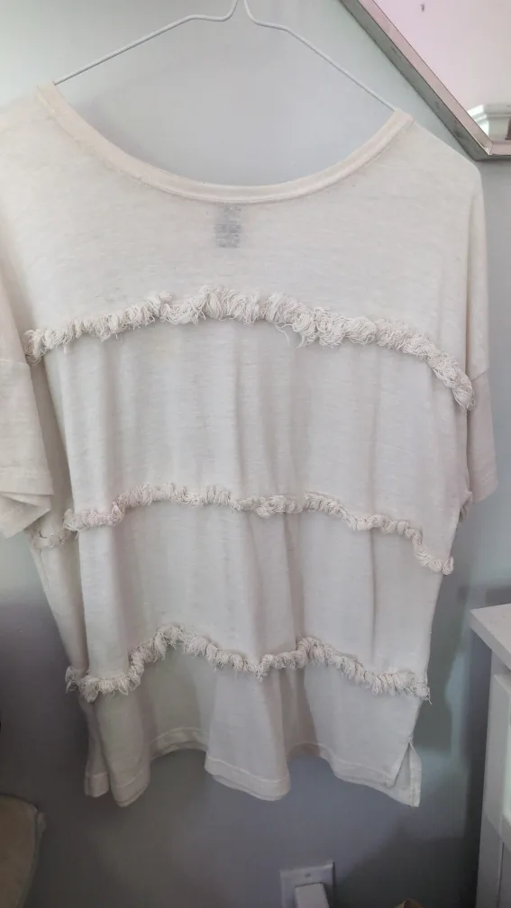 free boho fringe t-shirt size medium old navy thumbnail