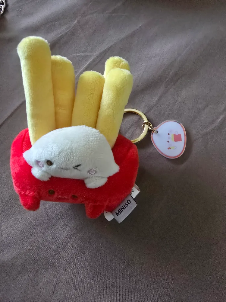 Miniso Plush Fries & Cat Keychain thumbnail