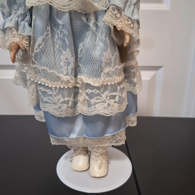 Porcelain Doll in Blue Lace Dress image indicator(3)
