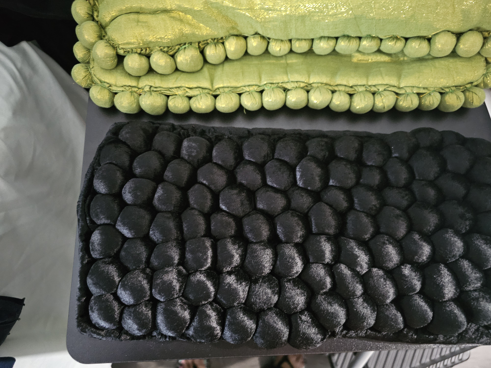 Decorative Green Pillow Covers with Pom-Poms - photo 5