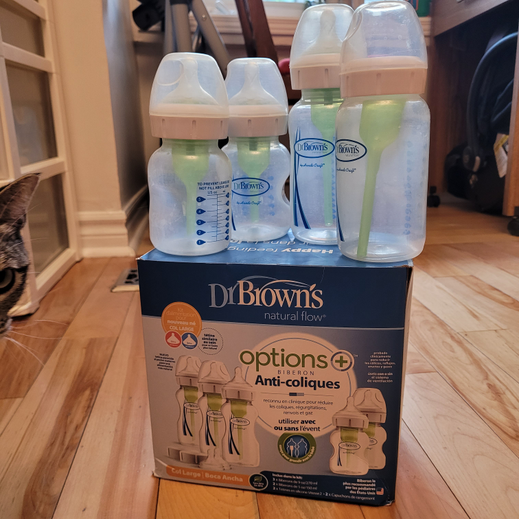 Dr. Brown's Natural Flow Options+ Anti-Colic Baby Bottles