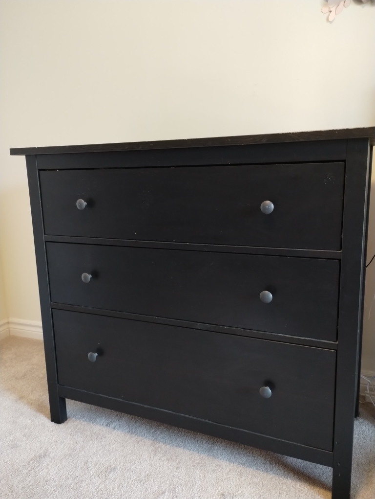 Ikea Black-brown 3-Drawer Dresser