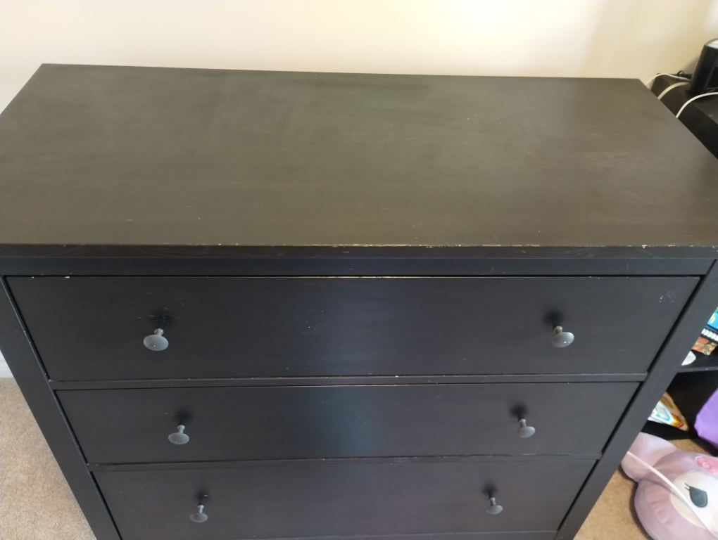 Ikea Black-brown 3-Drawer Dresser - photo 3