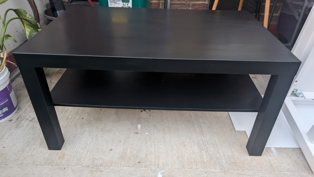 Black Coffee Table with Shelf - photo 2
