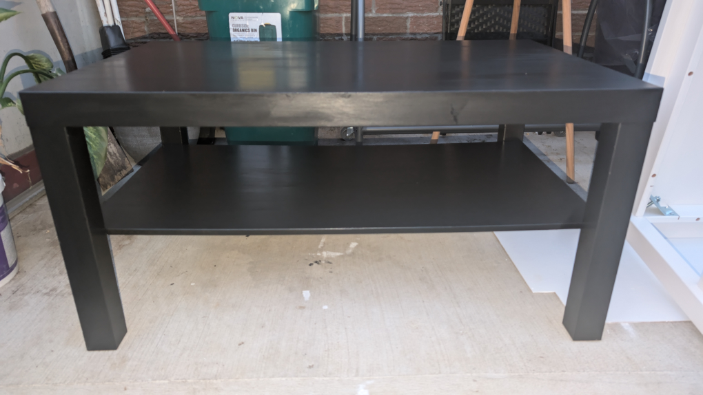Black Coffee Table with Shelf - photo 4