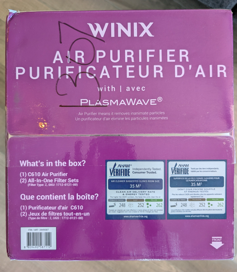 Winix Smart HEPA Air Purifier-Unopened-C610 - photo 3