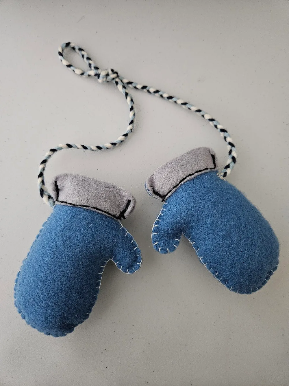 Blue Felt Mitten Garland/ornament image indicator(2)