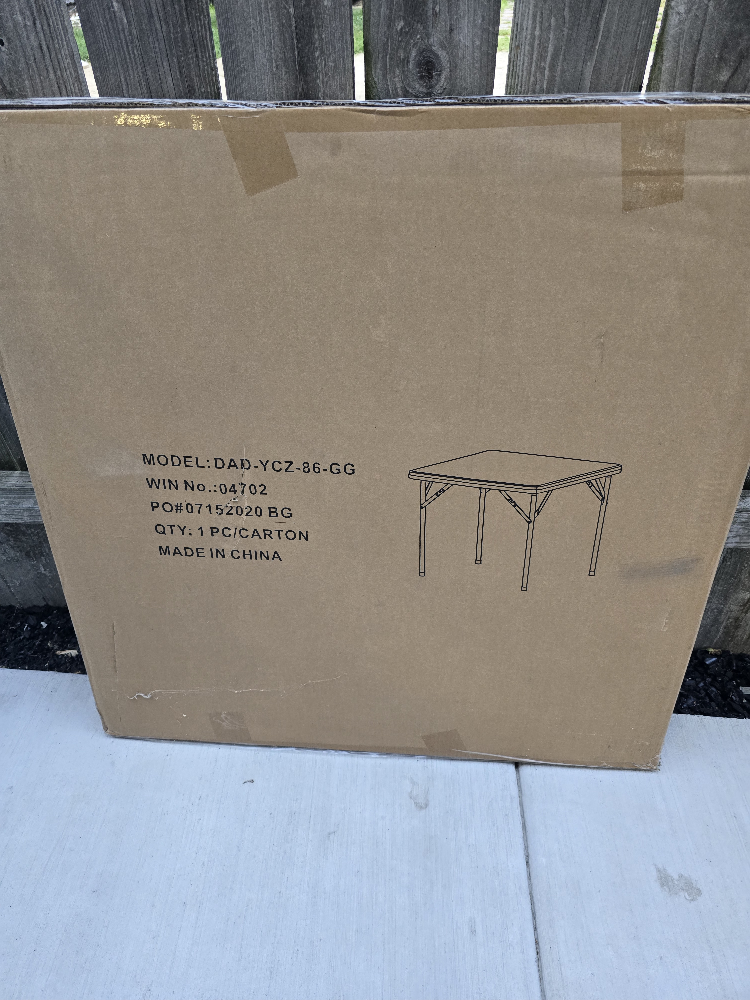 DAD-YCZ-86-GG White Folding Table - New in Box! - photo 2